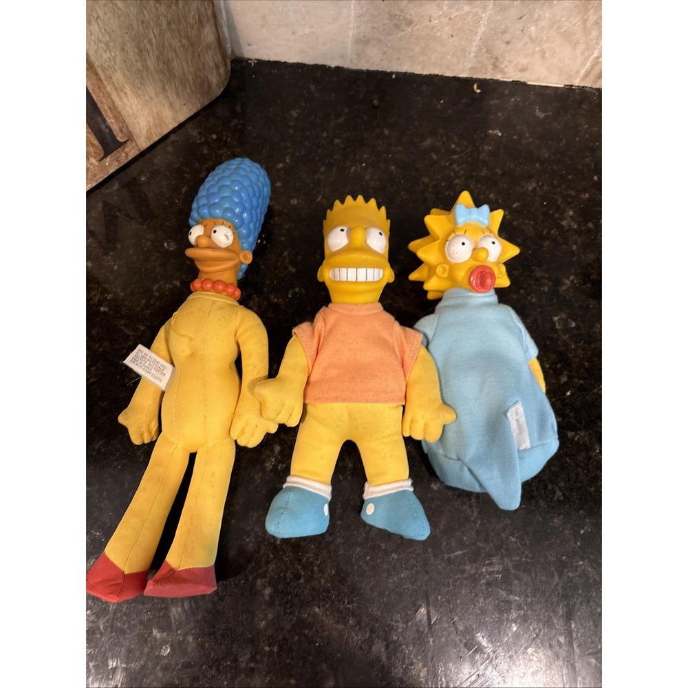 Vintage 1990 THE SIMPSONS FAMILY DOLLS Figures MATT GROENING 20th CENTURY FOX